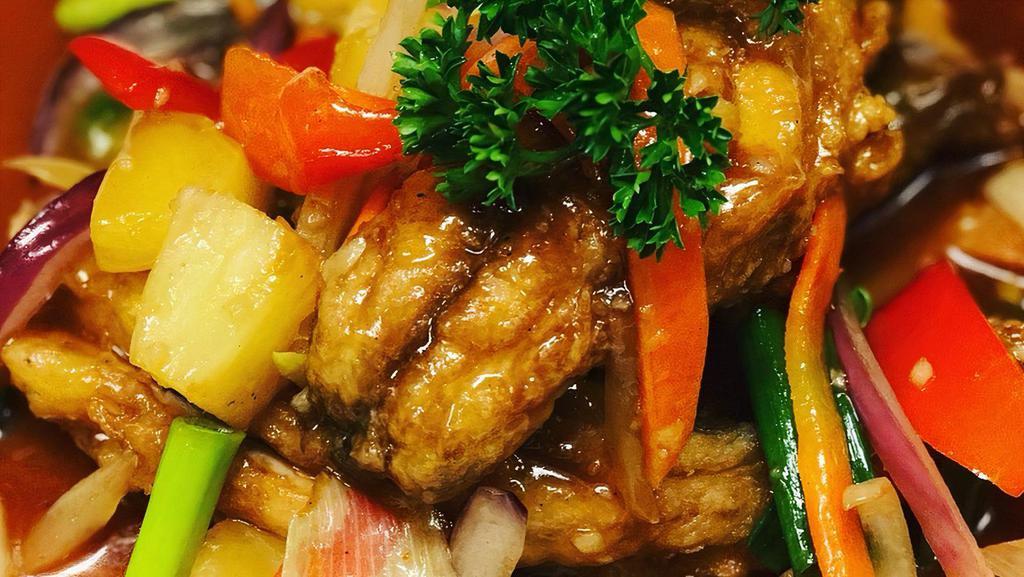Sweet & Sour Entrée · Sautéed with vegetables, bell peppers, and sweet and sour sauce.