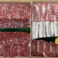 Premium Bbq Kit · A5 Wagyu Ribeye Center Cut, USDA Short Rib, USDA Harami Skirt Steak, Fillet, Berkshire Pork ...