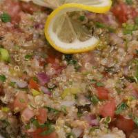 Quinoa Tabbouleh Salad · Half tray: 10 servings - Full Tray: 20 servings