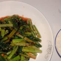 Chinese Broccoli With Garlic Sauce · Hot and spicy.