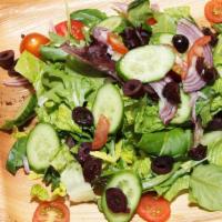 Organic Mixed Greens · Gorgonzola, candied walnuts & beats w/ balsamic vinaigrette