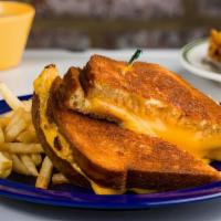 Grilled Cheese With Fries · On homemade sliced Anadama bread