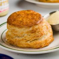 Buttermilk Biscuit With Honey Butter · Our flaky biscuit served with honey butter