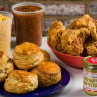 Fried Chicken Family Pack · 1 Bucket of fried chicken, 2 quarts of sides, 6 biscuits. . We are not able to accommodate s...