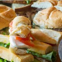Byo Sandwich (Toasted) · Choose 2 fillings, 1 meat and 1 cheese, plus your bread, Spread, and Toppings.