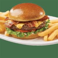 Bacon Cheeseburger · No one can resist a juicy Friendly’s Big Beef® burger topped with melted American cheese, ap...