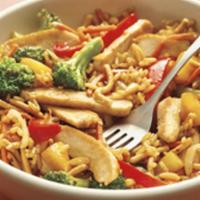 Aloha Stir Fry Chicken · A flavor-packed delight in every bite. Delicious chicken with vegetables and pineapple rice ...