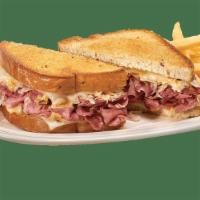 Reuben Supermelt® · We’ll bring the deli to you with tender Brisket corned beef, melted Swiss cheese, tangy saue...