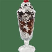 Ultimate Cookies 'N Cream Sundae · Cookies 'N Cream ice cream smothered with signature hot fudge and Oreo® Cookie Pieces.
