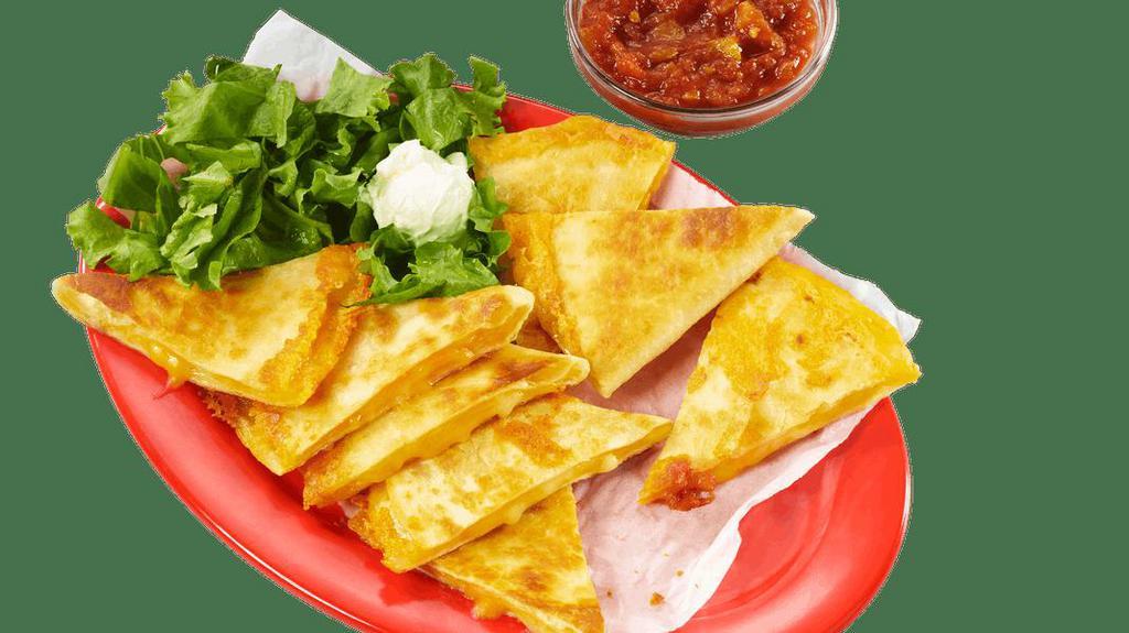 Lil' Scoop Cheese Quesadilla · 8 pieces served with salsa and sour cream.