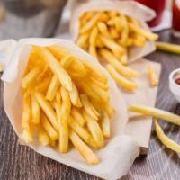 Fries · Delicious golden brown fries.