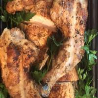 Chicken · our rotisserie grilled chicken, served half or whole