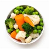 Grilled Veggies · Grilled & Seasoned Veggies consisting of Fresh Zucchini, eggplant, and broccoli.