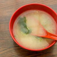 Miso Soup · Soybean soup with scallion & seaweed