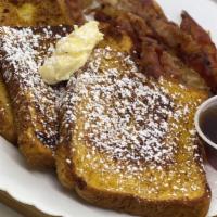 French Toast And Meat · Pork roll, bacon, sausage, or ham.