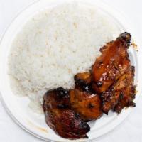 Bbq Chicken With White Rice · 