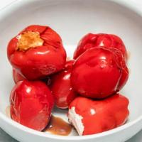 Stuffed Peppers · Peppadew peppers with vegan ricotta cheese
