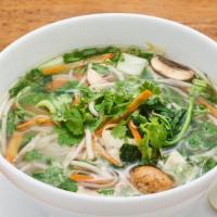 Vegetable Soup · Watercress, bean sprouts, bok choy, mushrooms, tofu, carrots, cilantro & scallion (no noodle...