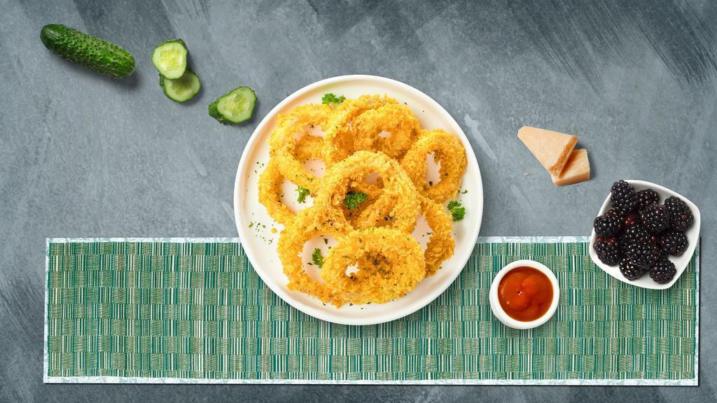 Onion Rings Like You · Sliced onions dipped in a light batter and fried until crispy and golden brown.