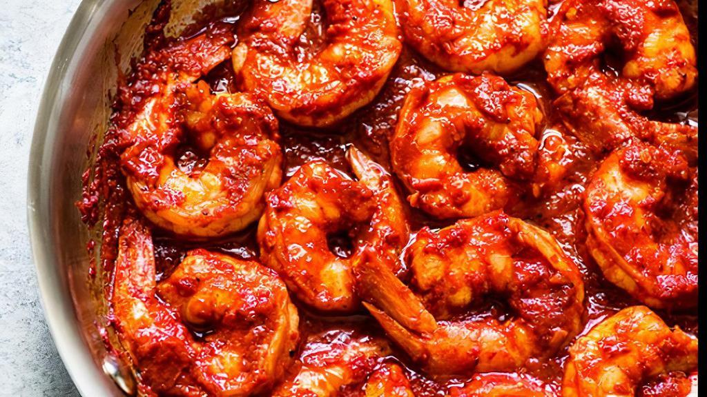 Spicy Shrimp / Camarones Endiablados · Spicy. Shrimp with garlic and spicy pepper sauce.