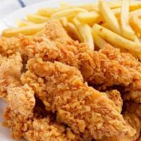 Breaded Chicken & French Fries · 