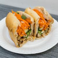 Grilled Chicken Sandwiches · Popular. Come with butter, mayo, cucumber, cilantro, julienne carrots & daikon radish, serve...