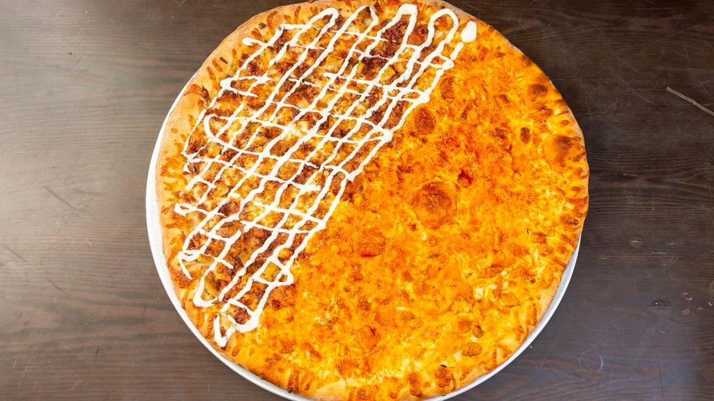 Chicken Bacon Ranch Pizza · Chicken and bacon with ranch dressing.