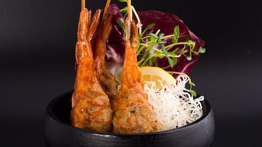 Phuket Shrimp · Chicken stuffed tiger prawn served with tamarind dipping.