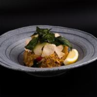 Basil Fried Rice · Spicy. Jasmine rice stir-fried in a spicy chili sauce with basil, scallions, onions, bell pe...