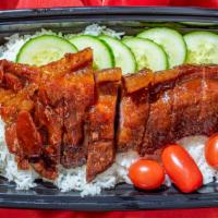 Roasted Pork Over Rice · 325 g.