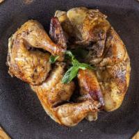 Whole Rotisserie Chicken · Most popular. Pollito a lo brasas. Rotisserie chicken marinated in Brasas Peru house special...