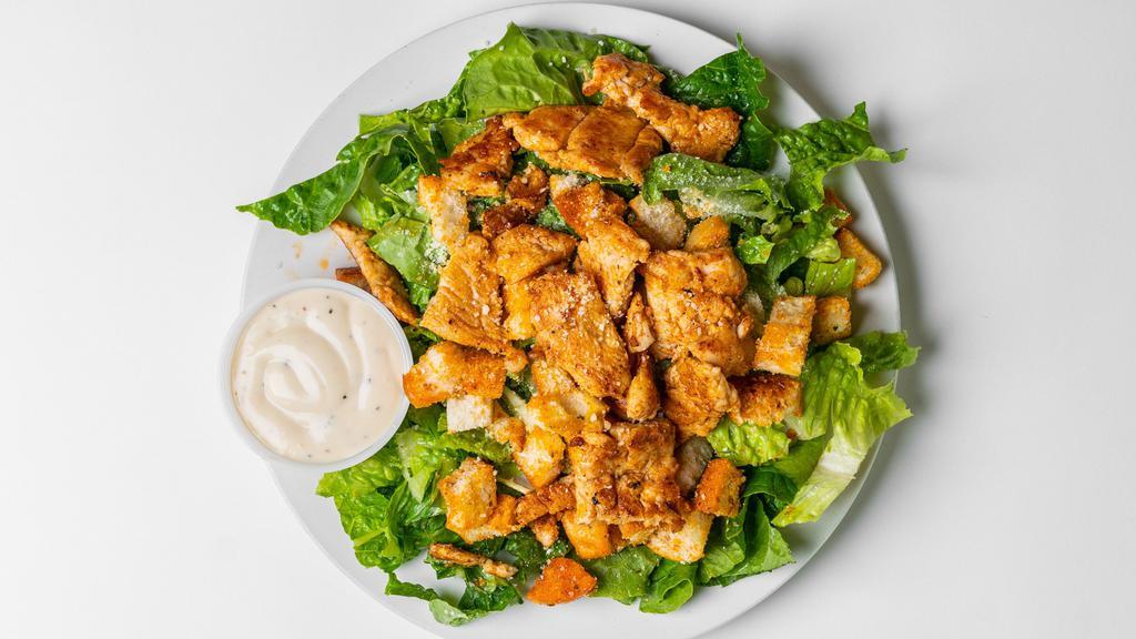 Grilled Chicken Caesar Salad (Small) · Grilled chicken, romaine, croutons, grated cheese & Caesar dressing.