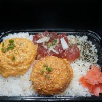 Bento 7 · Spicy Ahi&Salmon, Poke
