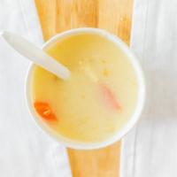 Avgolemono Soup · Lemony chicken and rice soup.