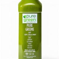 Pure Greens Apple + Lemon And Ginger, Cold Pressed Juice (Nutrient Dense) · Apple, lemon, ginger, kale, spinach, cucumber, celery, zucchini and romaine.

The Pure Green...