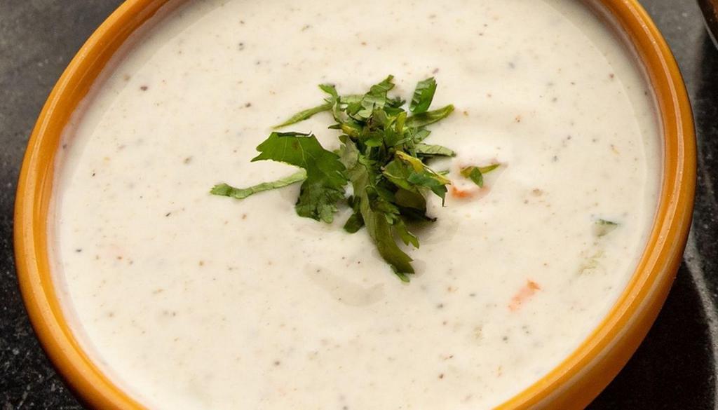 Raita · Plain Yogurt served plain or as raita with your choice of boondi or. onion & mint or our house special with vegetables.