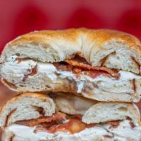 Court St. Special · French toast bagel with cream cheese and bacon