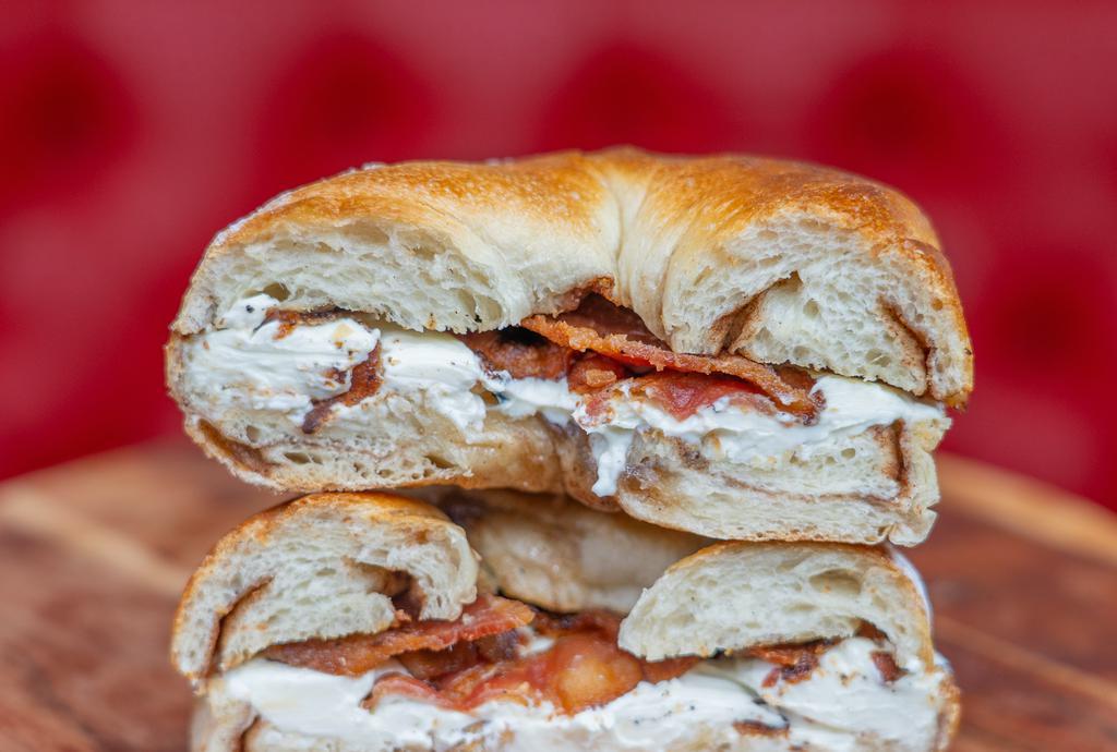 Court St. Special · French toast bagel with cream cheese and bacon