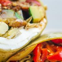 Spicy Mozz · Mozz, grilled zucchini, artichoke hearts, fried eggplant, hot cherry peppers, oil, balsamic ...