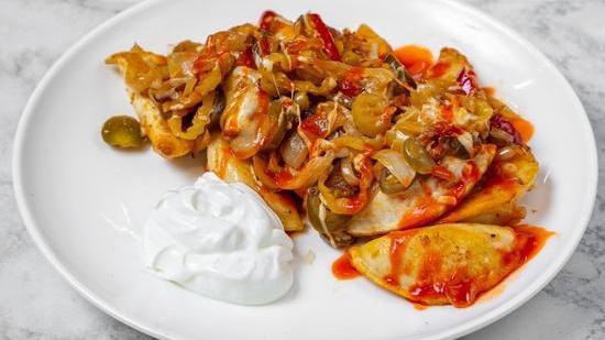 Hot Hot Hot Perogies · Hot peppers, hot sauce, and vegetables.