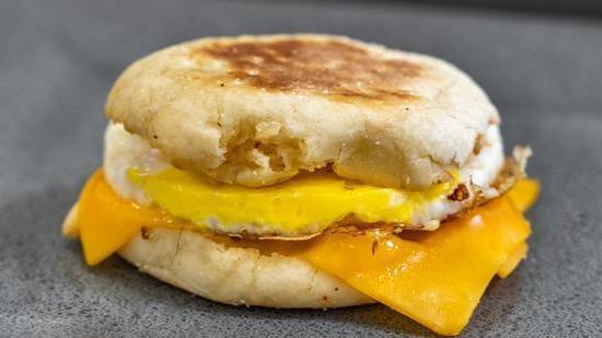 Egg Sandwich · Fresh egg, and cheddar cheese on an english muffin.