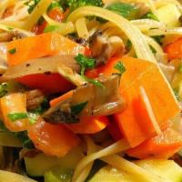 Linguini Primavera Pasta · Mixed vegetables, sautéed in garlic and olive oil.