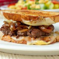 Patty Melt · A full 1/2 pounder with sautéed onions, creamy Swiss and grilled 'til toasty on our speciall...