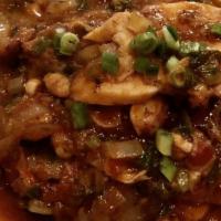 Stifado · Gluten free. Braised octopus and vidalia onions in a mavrodafni tomato sauce.