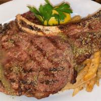 Brizola · 22 ounce black angus rib eye steak served with Greek fries.
