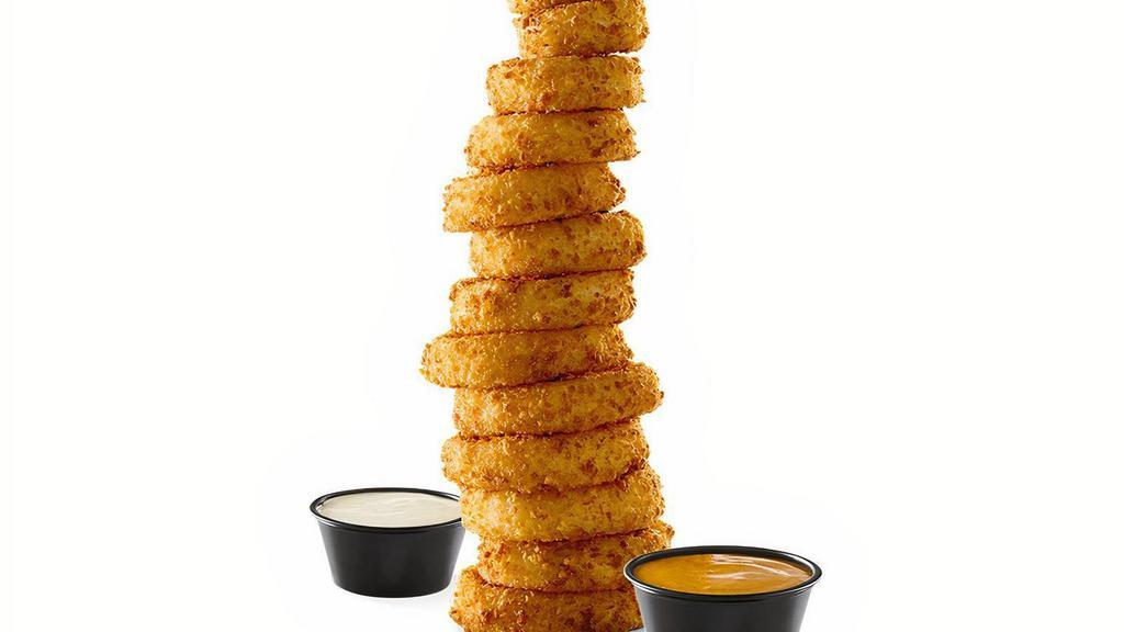 Towering Onion Rings® · 13 crispy onion rings with Campfire Mayo and ranch.
