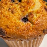 Blueberry Crumb Muffin - Large · Made with fresh blueberries and the perfect amount of crumb topping. 
Straight from our oven...