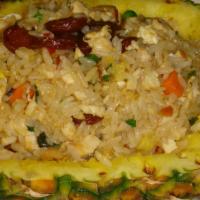 Pineapple Fried Rice · Chinese sausage, chicken, pineapple, vegetable, and basil.