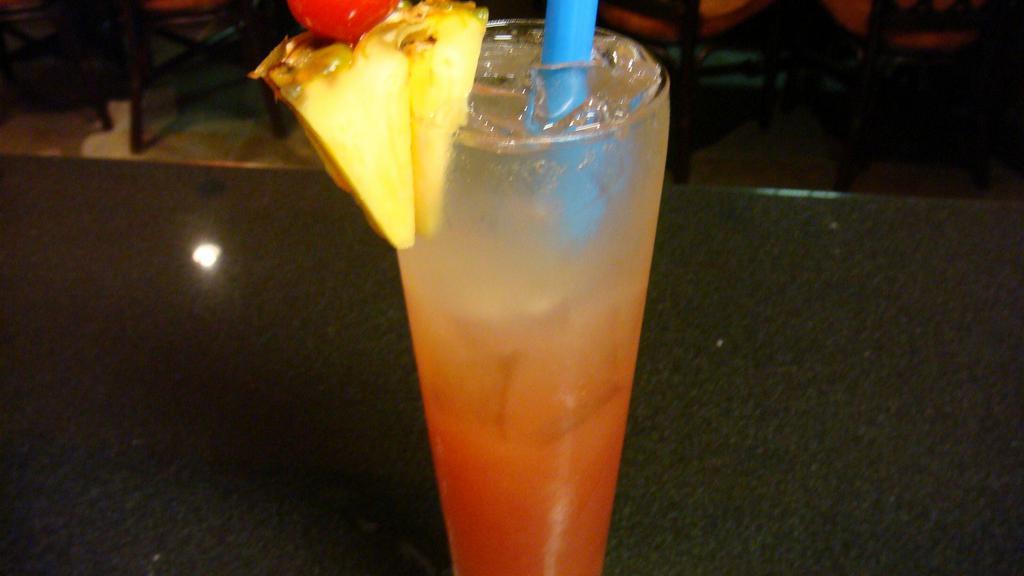 Pineberry Punch  · Pineapple juice, cranberry juice, ginger ale, and soda.