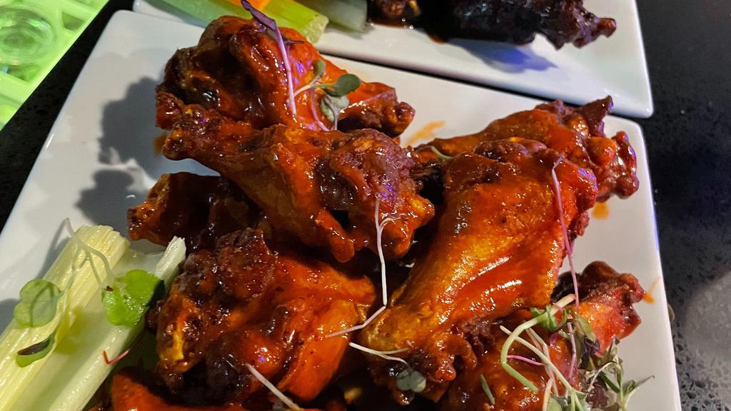 8 Piece Wings Serve With Fries  · inhouse made sauce pick your flavor wings